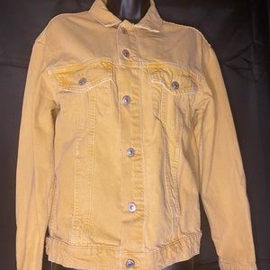 Zara/ mustard colored Jean jacket / size xs